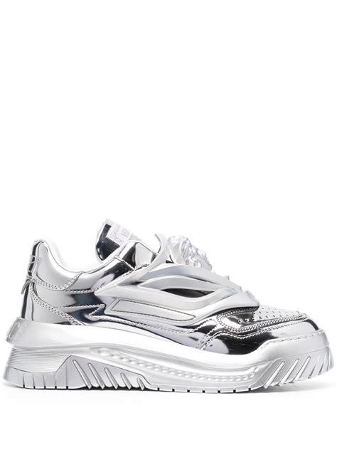 versace collection metallic sneakers|Versace sneakers for women.